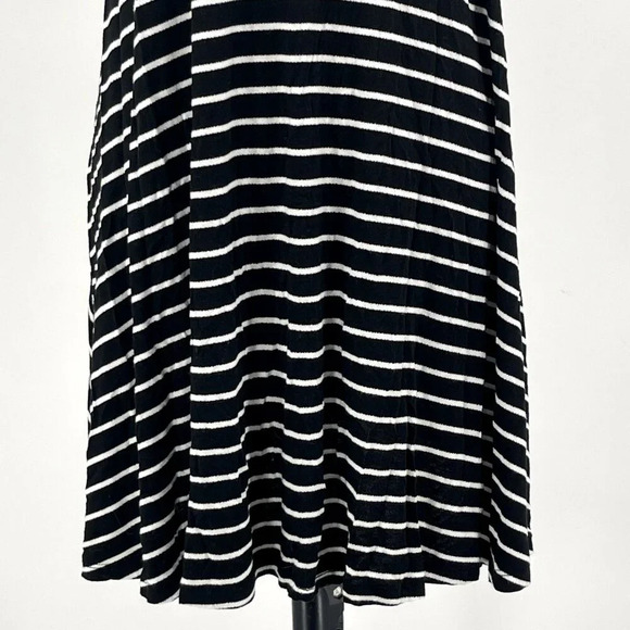 Anthropologie Saturday Sunday Small Black White Striped Sleeveless A-line Dress - Picture 5 of 8